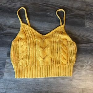 AE 100% Cotton Cable Knit Crop Tank
